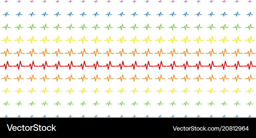 Pulse shape halftone spectrum effect Pulse shape halftone spectrum effect vector image