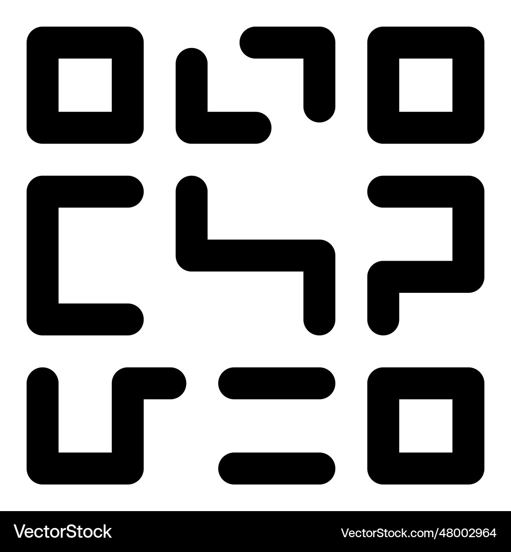 Qr code a barcode with various information vector image