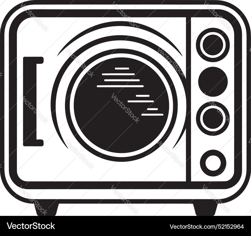 Rapid chef iconic microwave graphics quick cook – Royalty-Free Vector ...