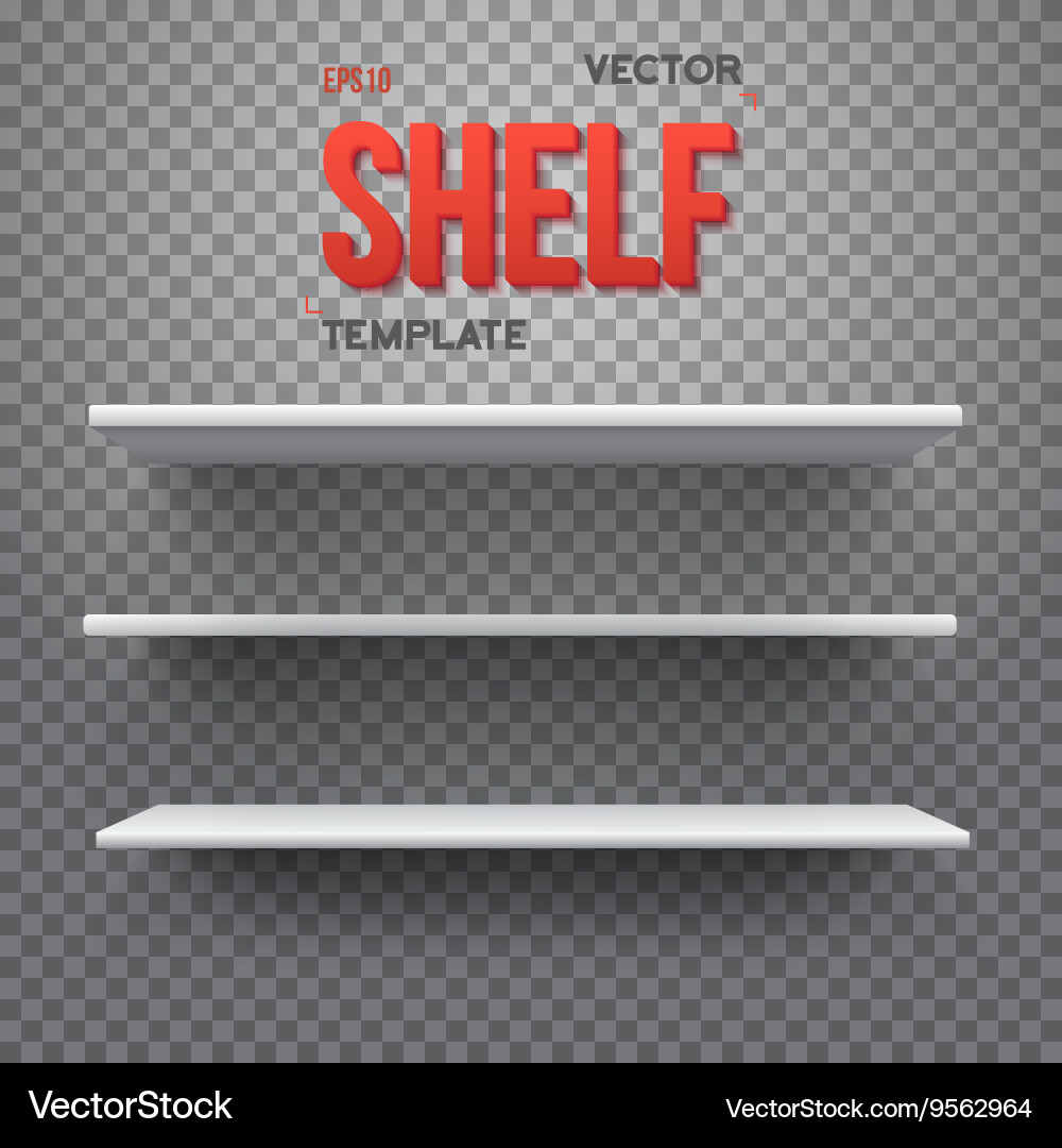 Realistic shelf eps10 empty Vector Image