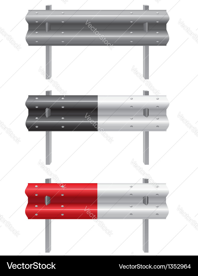 Road Safety Barrier with Stripes Vector Image
