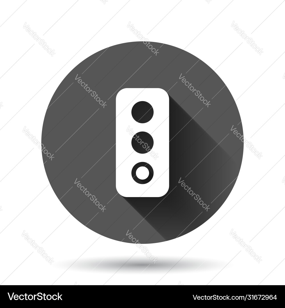 Semaphore icon in flat style traffic light Semaphore icon in flat style traffic light Vector Image