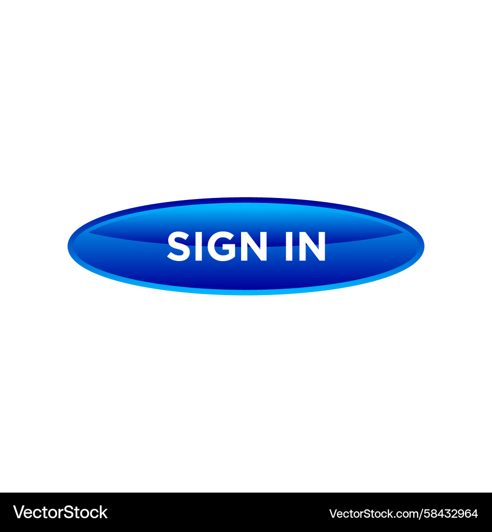 Sign In Button Website Template Vector Image