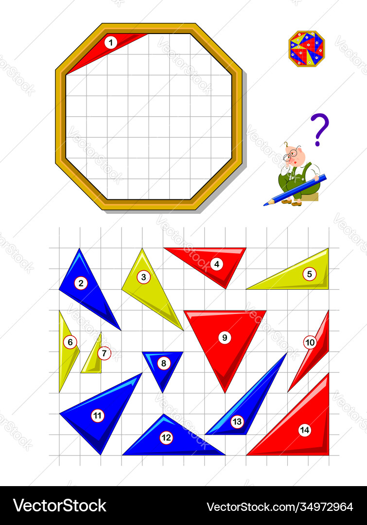 Triangle Placement Puzzle vector image