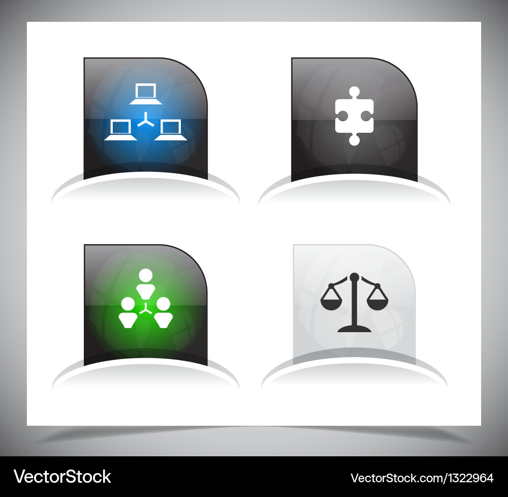 Web buttons pack vector image