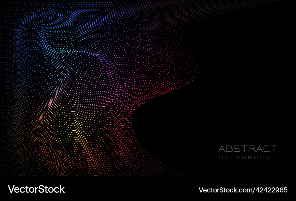 Abstract 3d color dots wave curve motion light Abstract 3d color dots wave curve motion light vector image