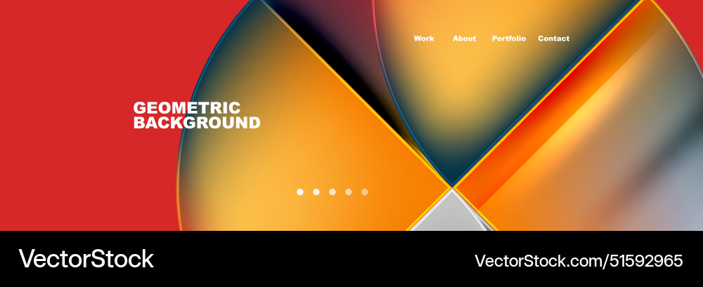 Circle triangle geometric web site page template Vector Image