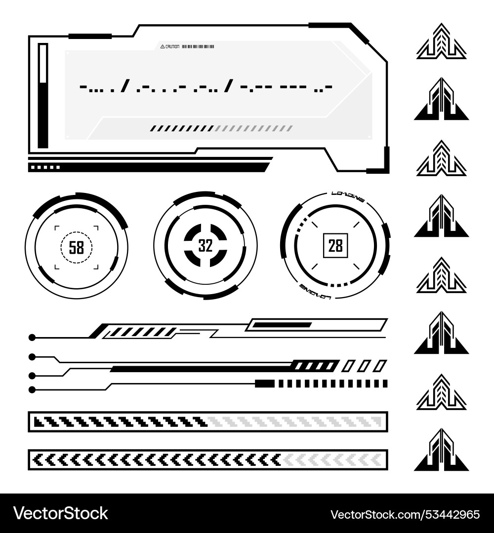Cyberpunk HUD Interface Element vector image