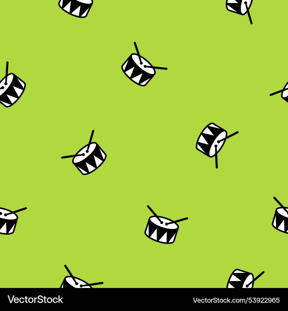 Drum seamless pattern background texture Drum seamless pattern background texture vector image