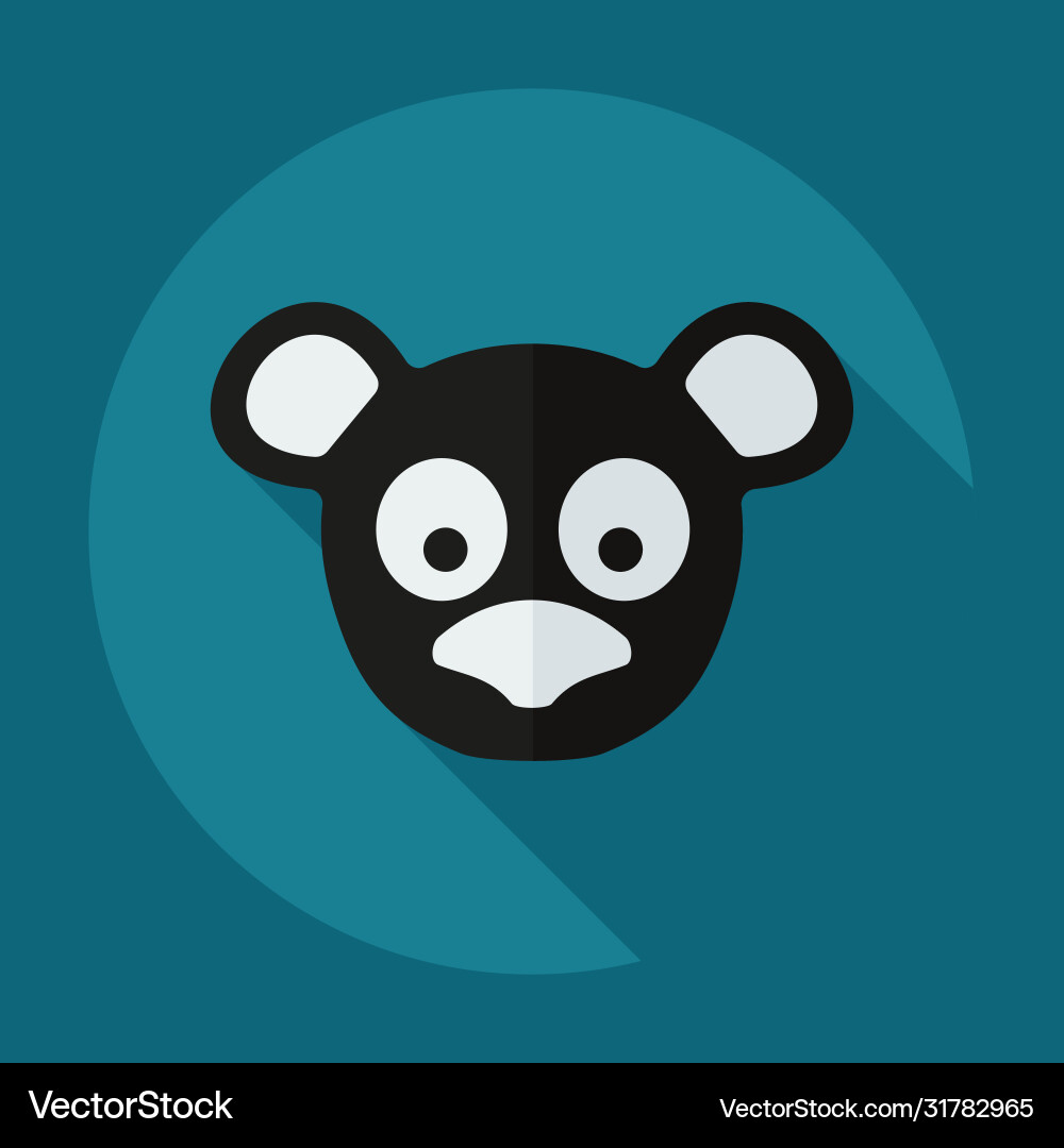 Flat modern design with shadow icons pandas Flat modern design with shadow icons pandas Vector Image