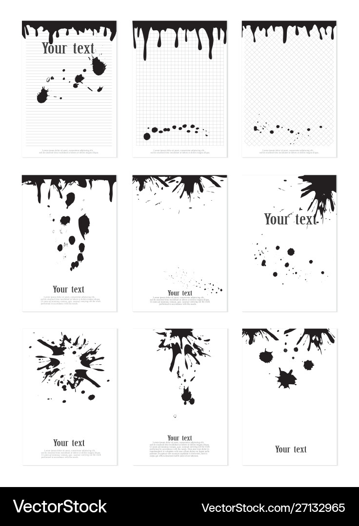 Page with shadow and ink blots design element Page with shadow and ink blots design element vector image