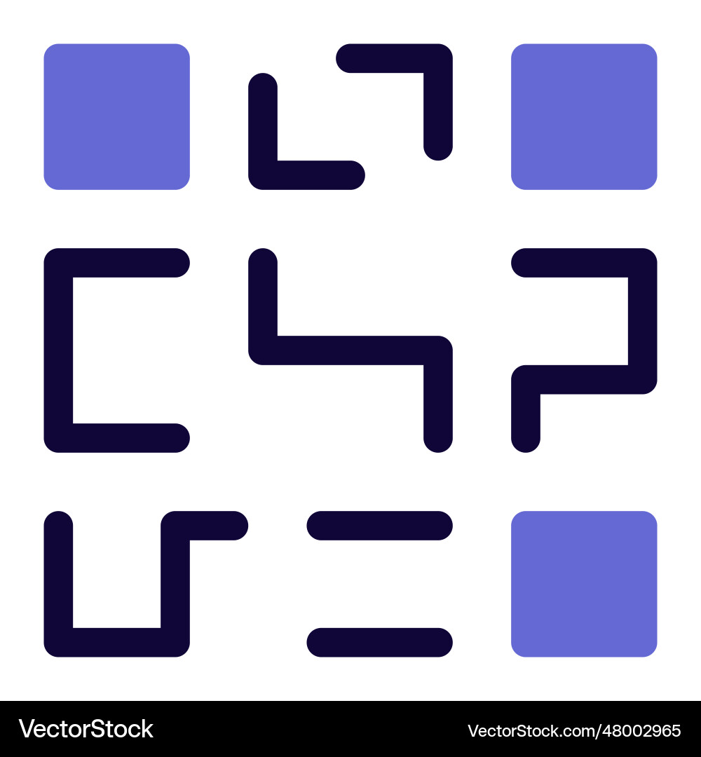 Qr code a barcode with various information vector image