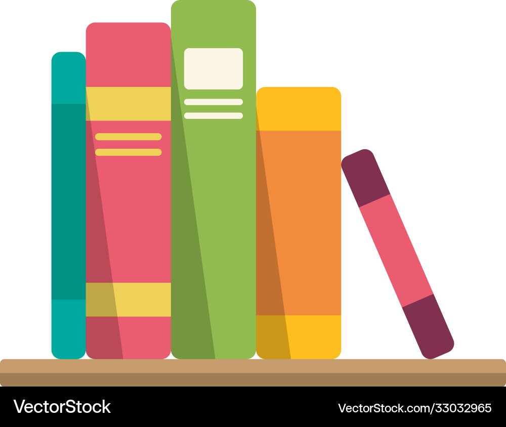 Stack books textbook for university library Stack books textbook for university library vector image