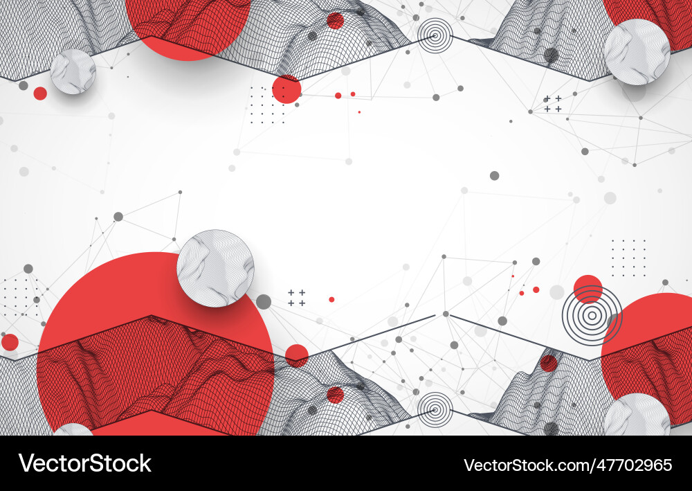 Trendy abstract wireframe background modern Vector Image