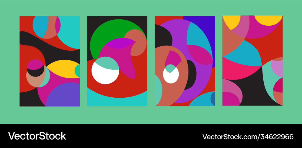Abstract colorful geometric and curvy pattern Abstract colorful geometric and curvy pattern Vector Image