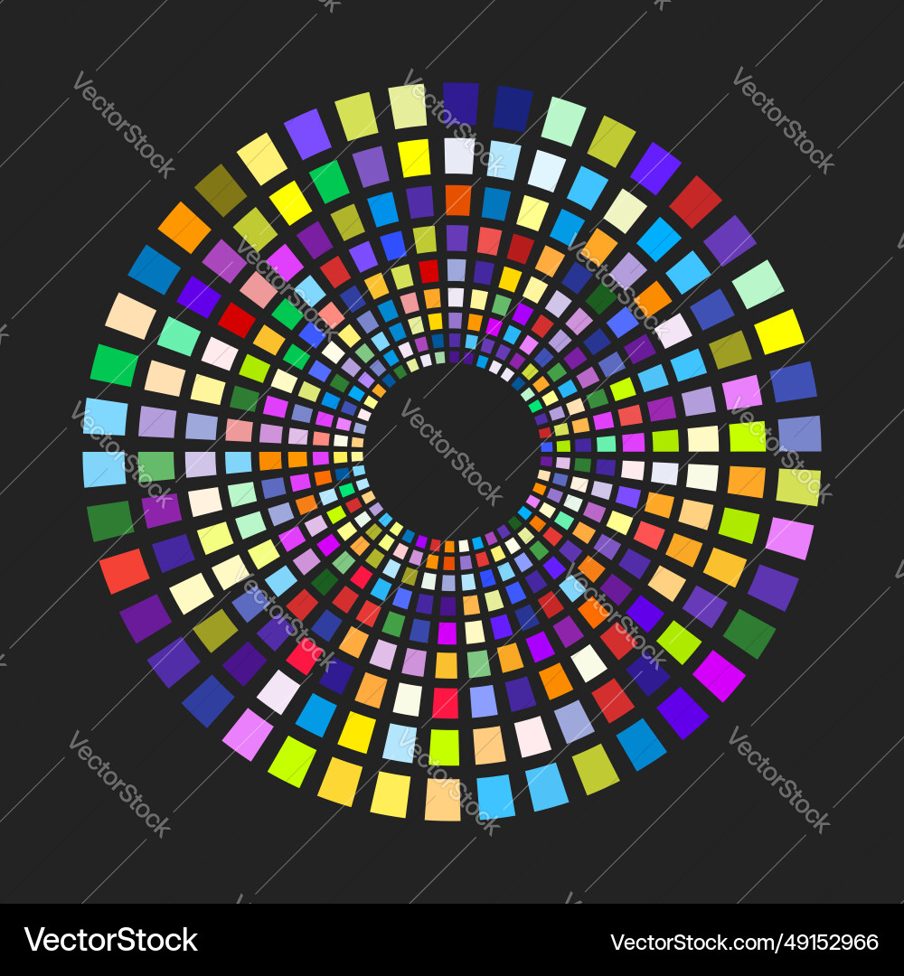 Concentric dashed circles rectangular geometric Concentric dashed circles rectangular geometric vector image