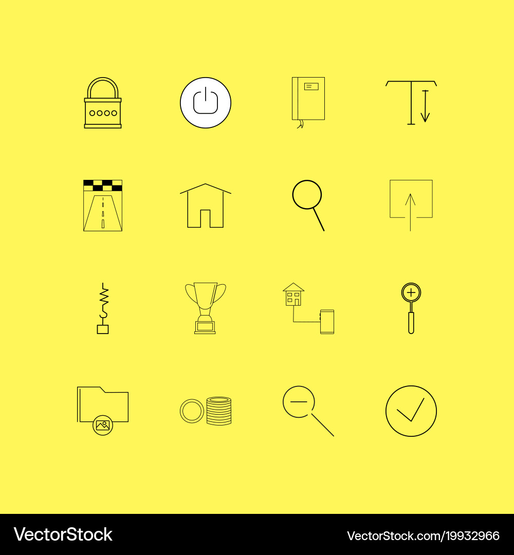 Essential linear icon set simple outline icons Vector Image