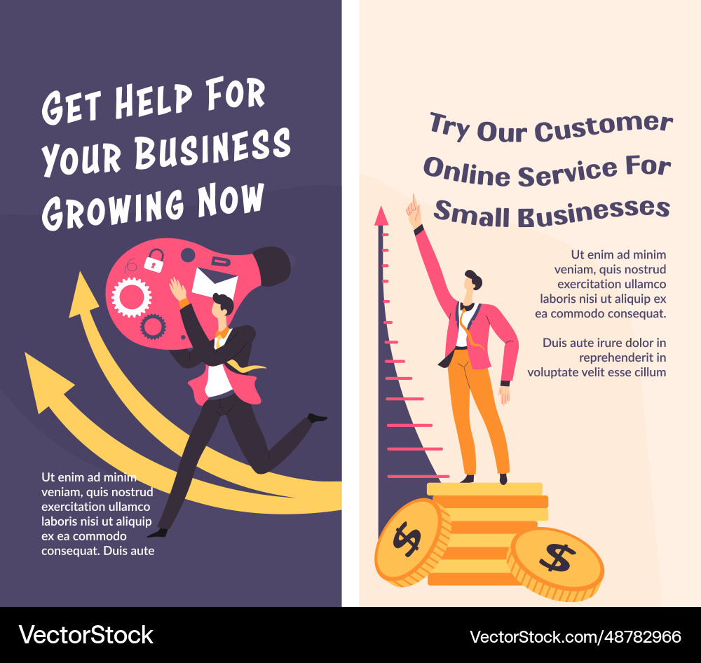 Get help for your business growing now Vector Image