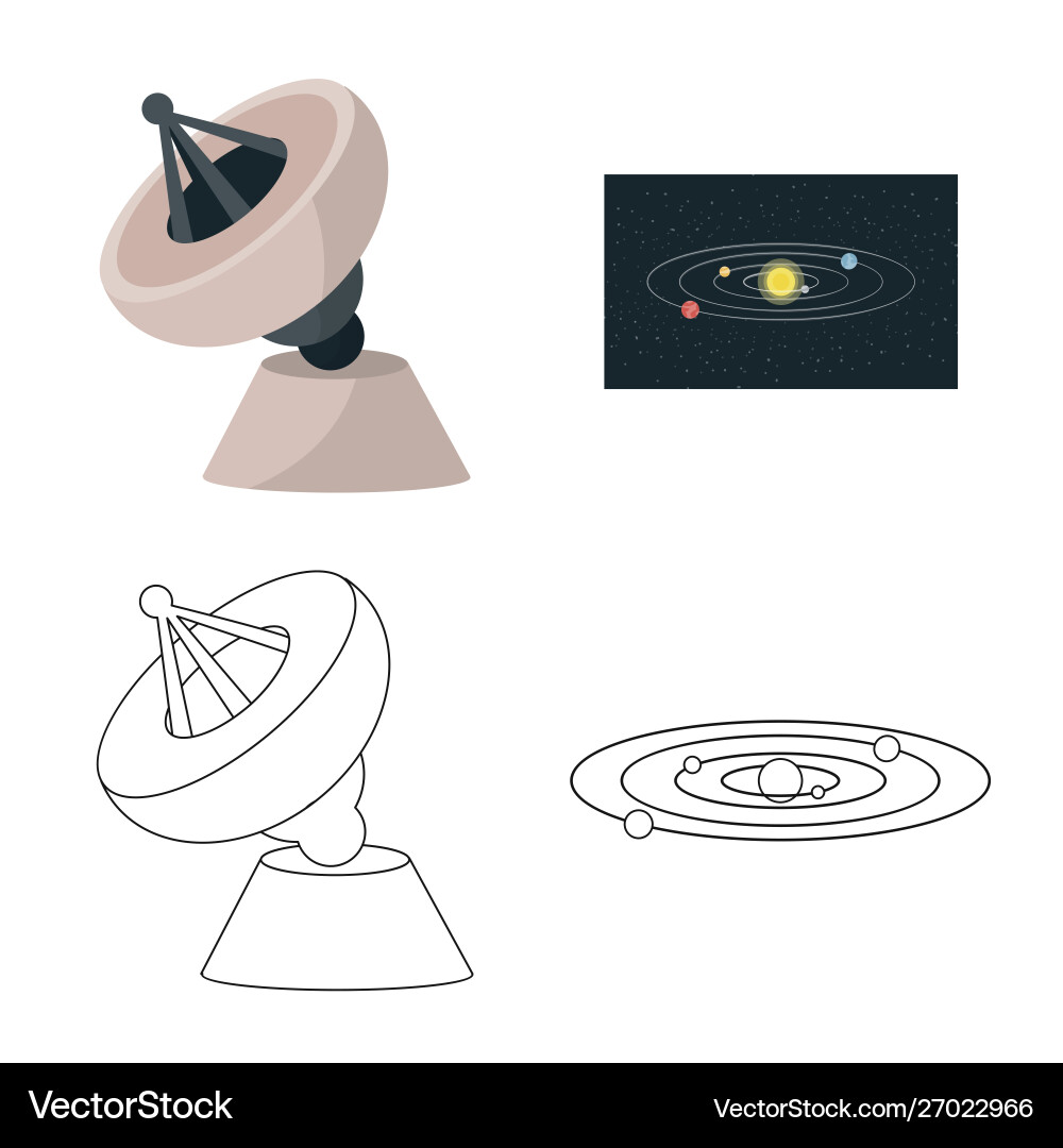Isolated object astronomy and technology symbol Isolated object astronomy and technology symbol Vector Image