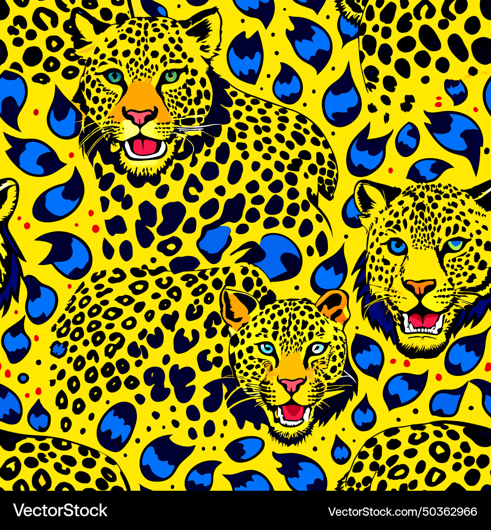 Leopard pattern design for fabric print paper Vector Image