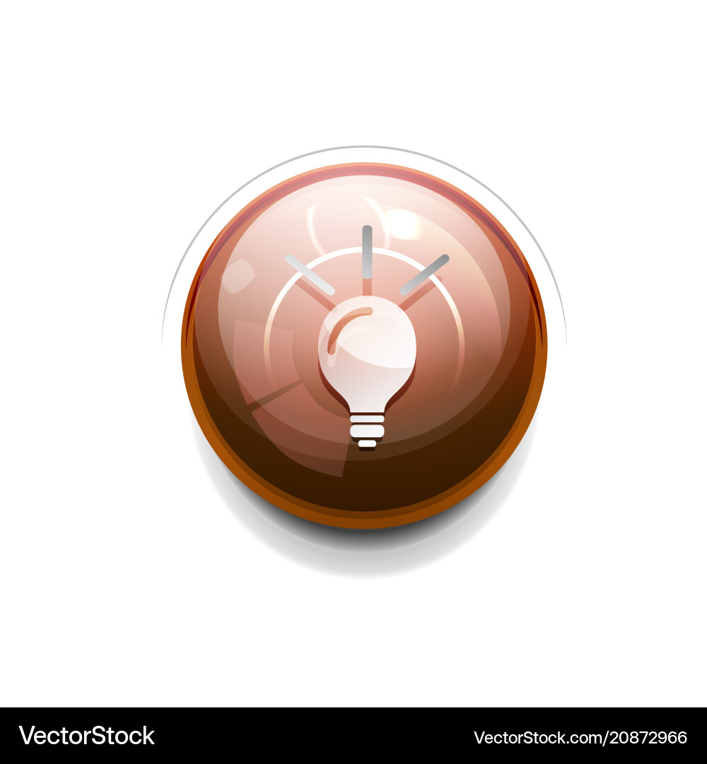 Light bulb new idea concept web button Light bulb new idea concept web button Vector Image