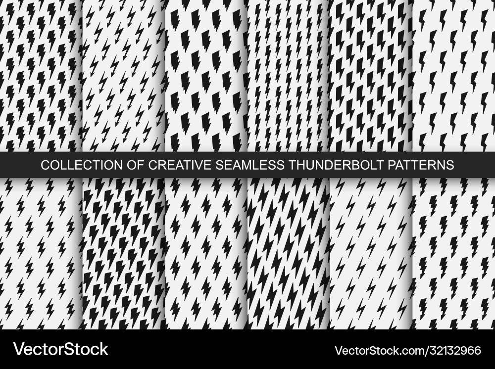 Lightning Bolt Patterns vector image