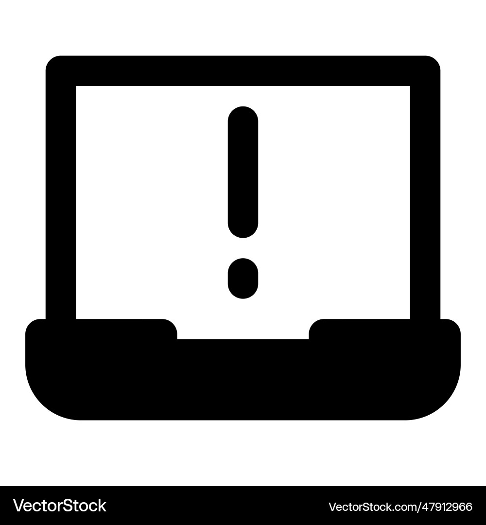 Notebook with alert warning sign Vector Image