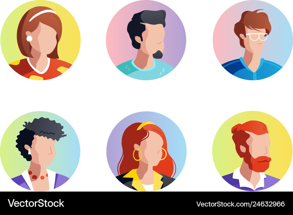 Set faces icons Set faces icons vector image