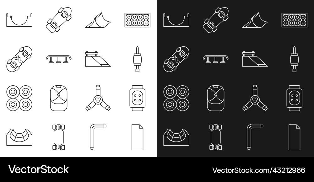 Set line grip tape on a skateboard knee pads Set line grip tape on a skateboard knee pads vector image