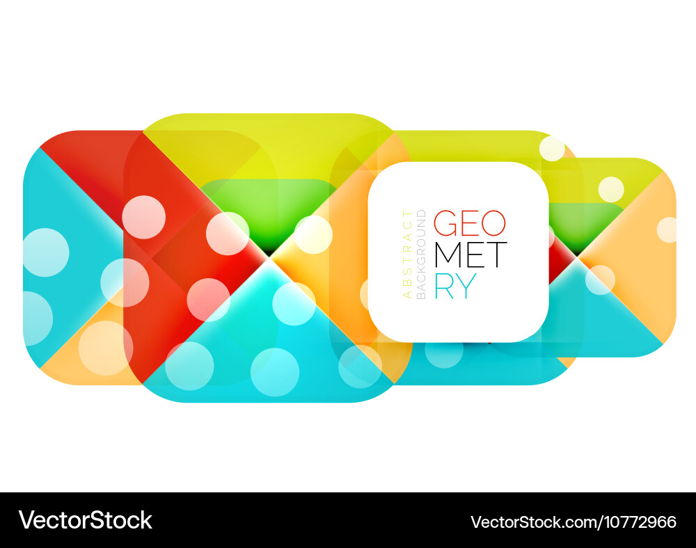 Square and triangle pattern background vector image