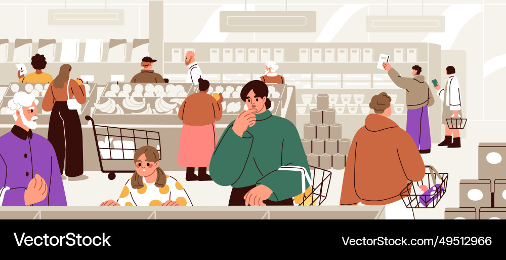 Verbraucher im Supermarkt Zeichen Lebensmittel Verbraucher im Supermarkt Zeichen Lebensmittel vektorbild