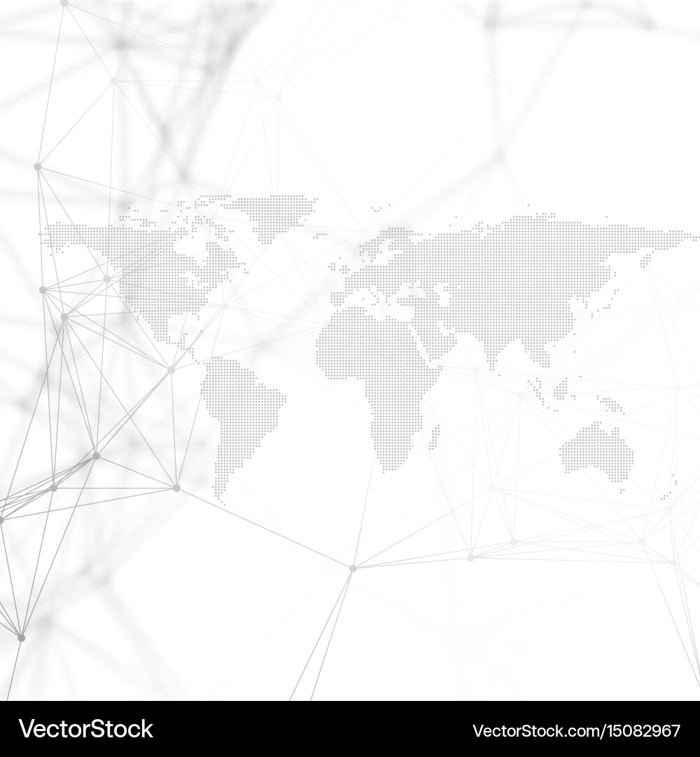 Abstract futuristic background with connecting vector image