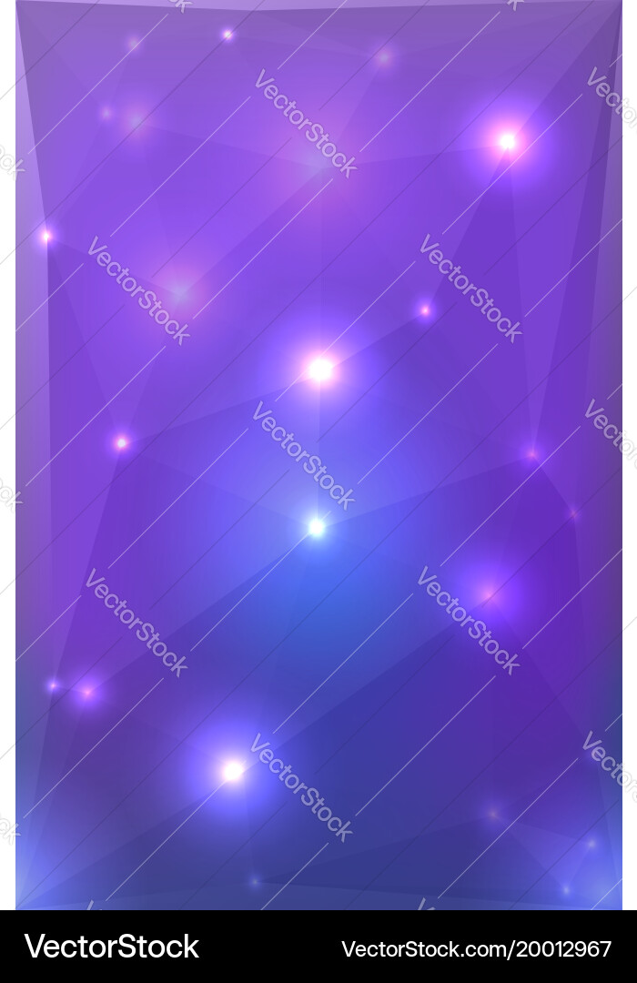 Abstract polygonal background with sparkles Vector Image