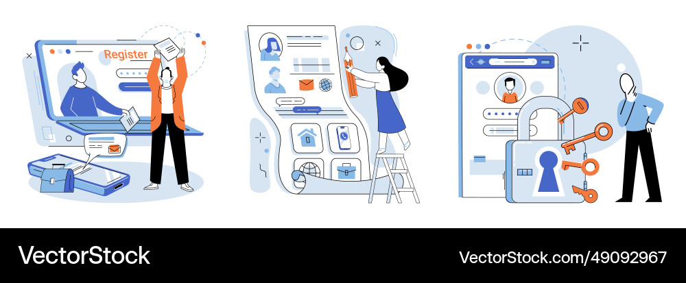 Account login the user interface should guide Account login the user interface should guide vector image
