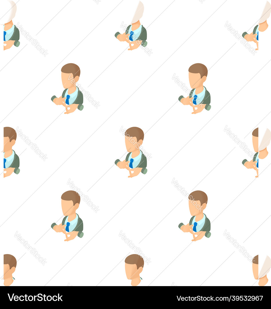 Avatar men gesturing pattern seamless vector image