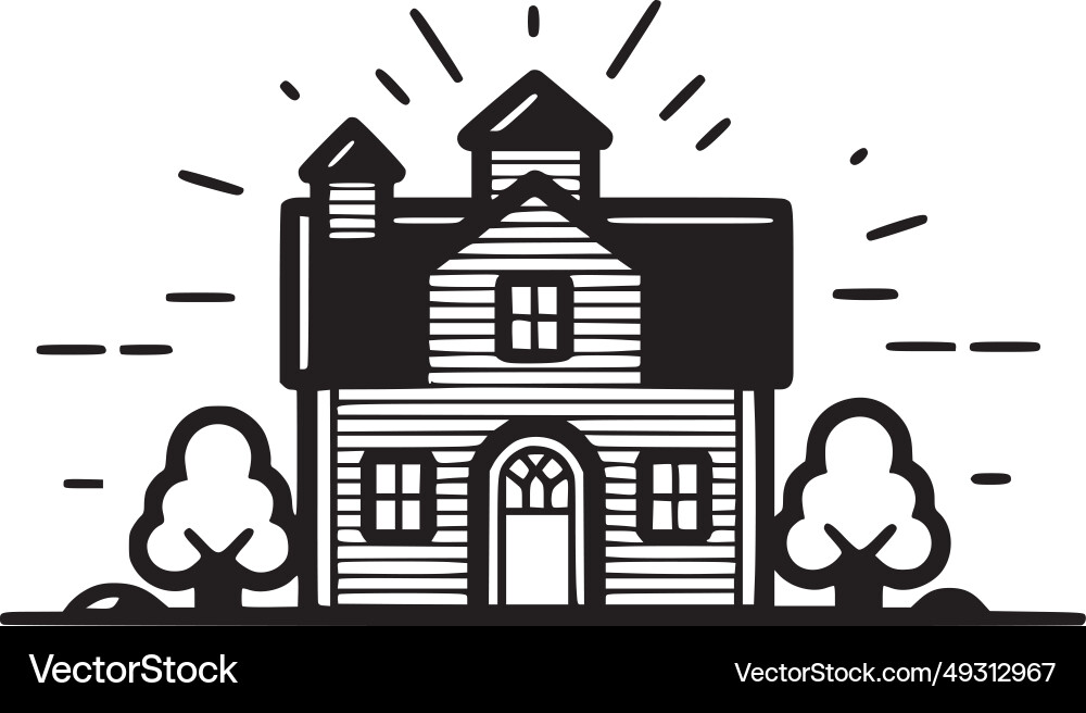 Bauernhaus - hochwertiges Logo ideal für T-Shirt Bauernhaus - hochwertiges Logo ideal für T-Shirt vektorbild