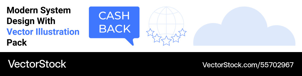 Cashback program concept with chat bubble globe Cashback program concept with chat bubble globe vector image