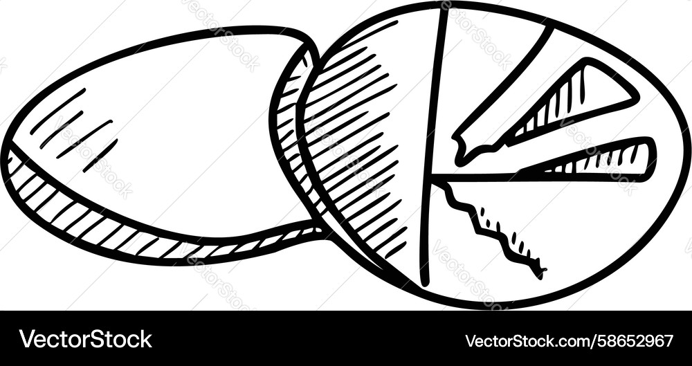Dynamic Angled Pie Chart Vector Image