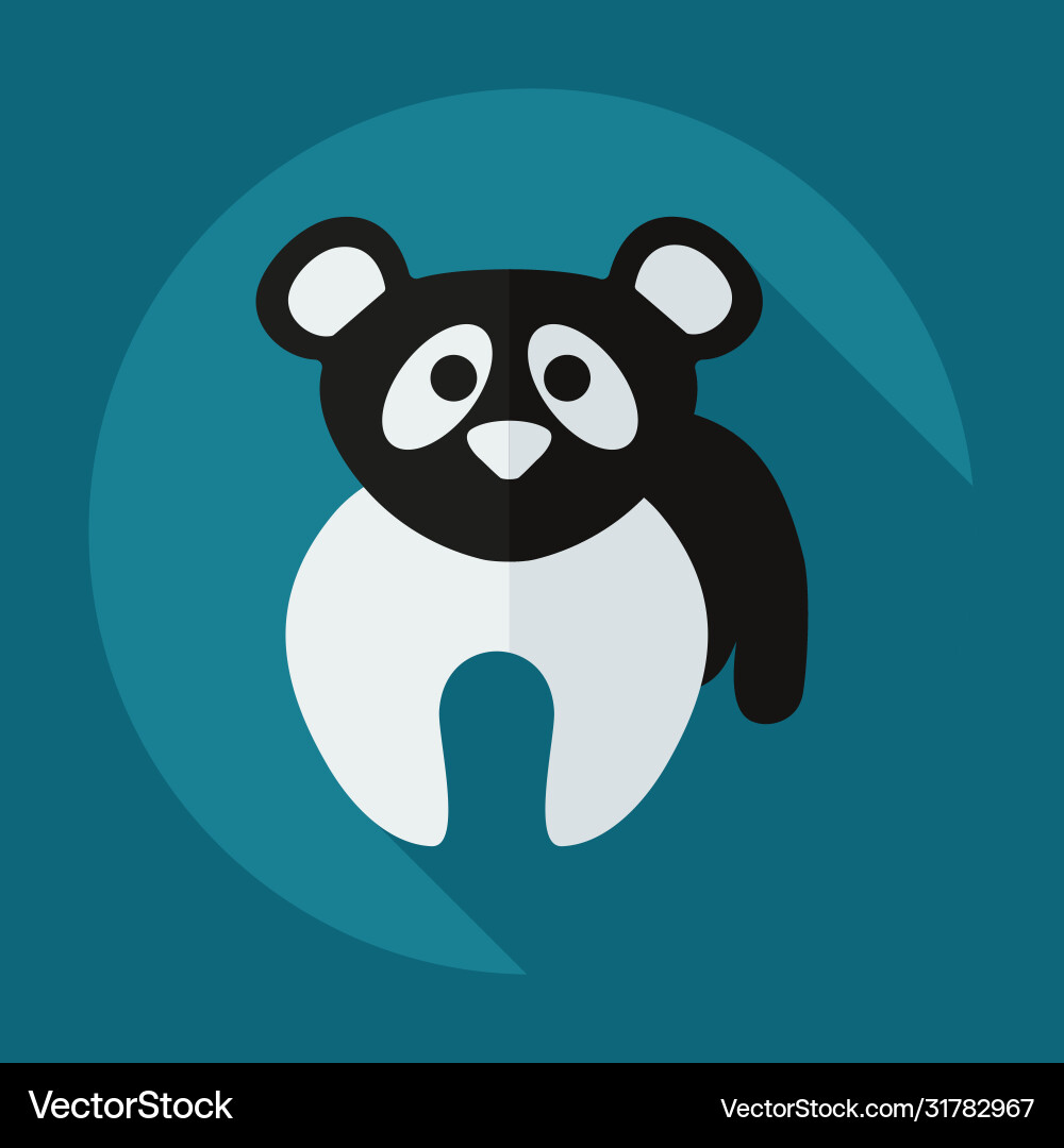 Flaches modernes Design mit Schattenikonen pandas Flaches modernes Design mit Schattenikonen pandas vektorbild
