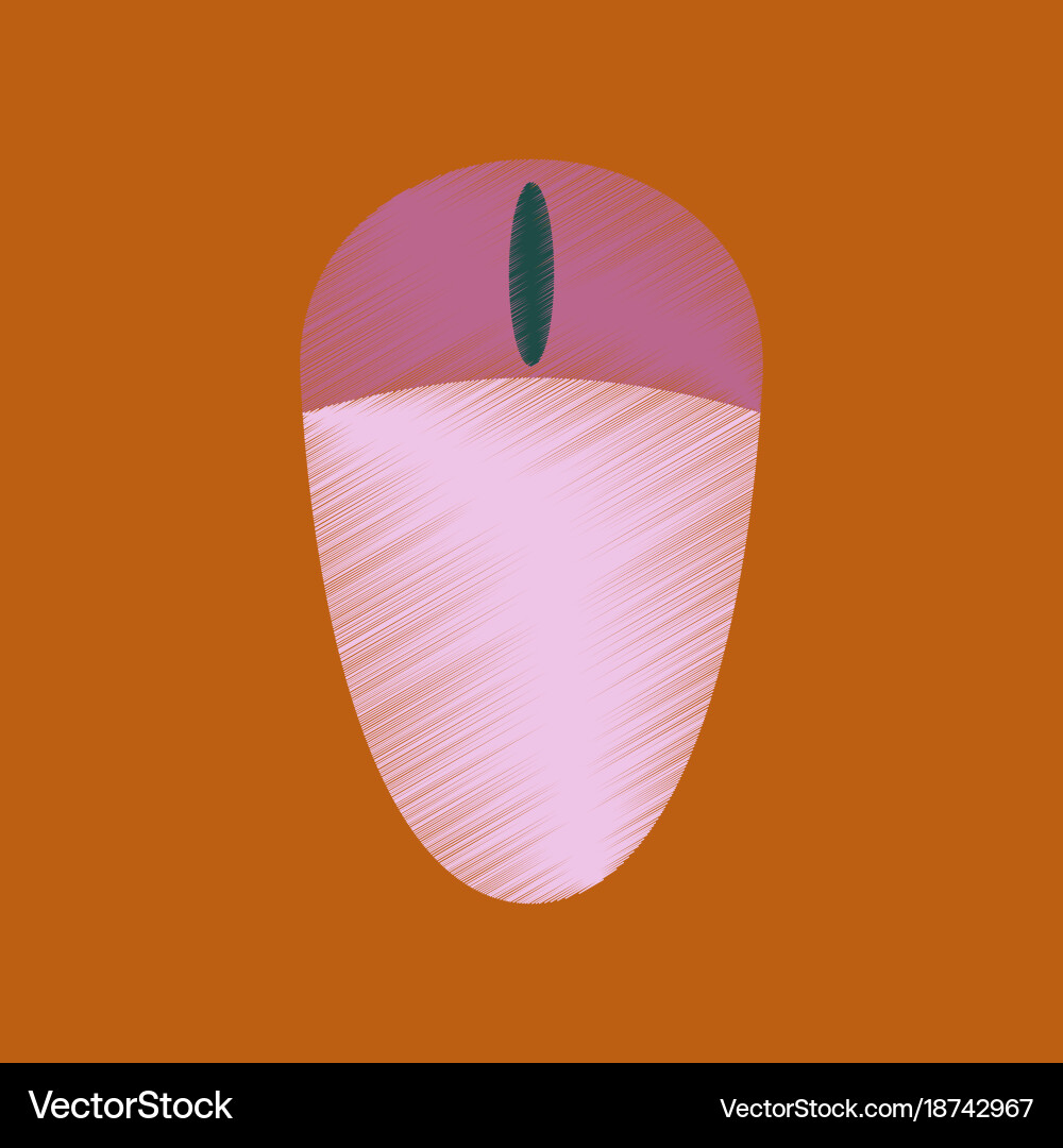 Flat shading style icon computer mouse vector image