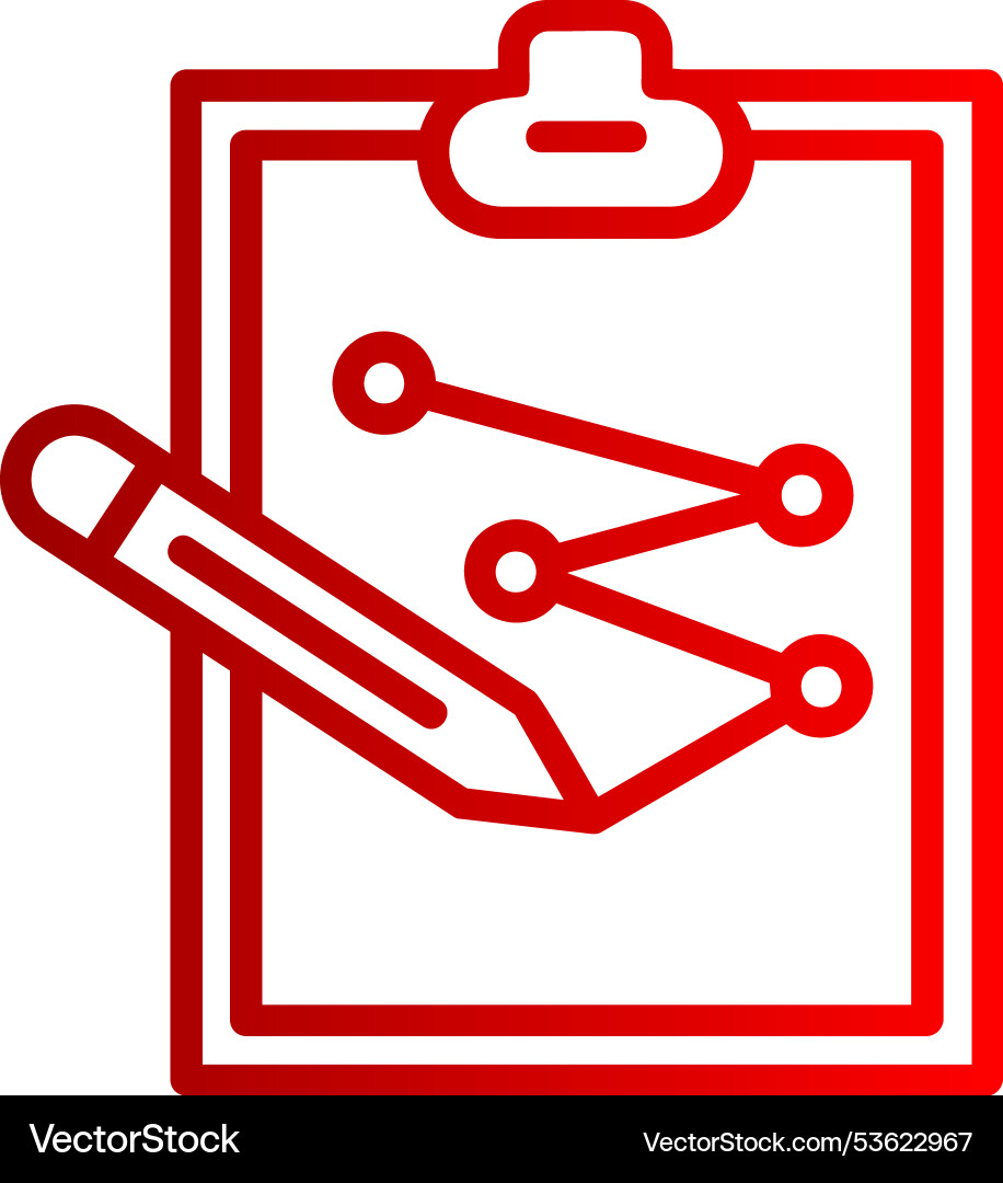 Graphics line gradient icon Vector Image