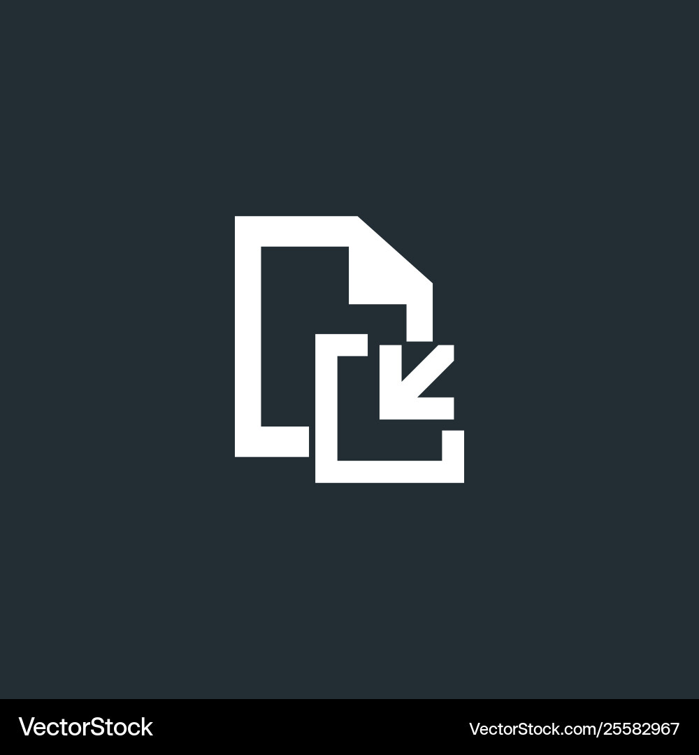 Insert to document inside your icon vector image