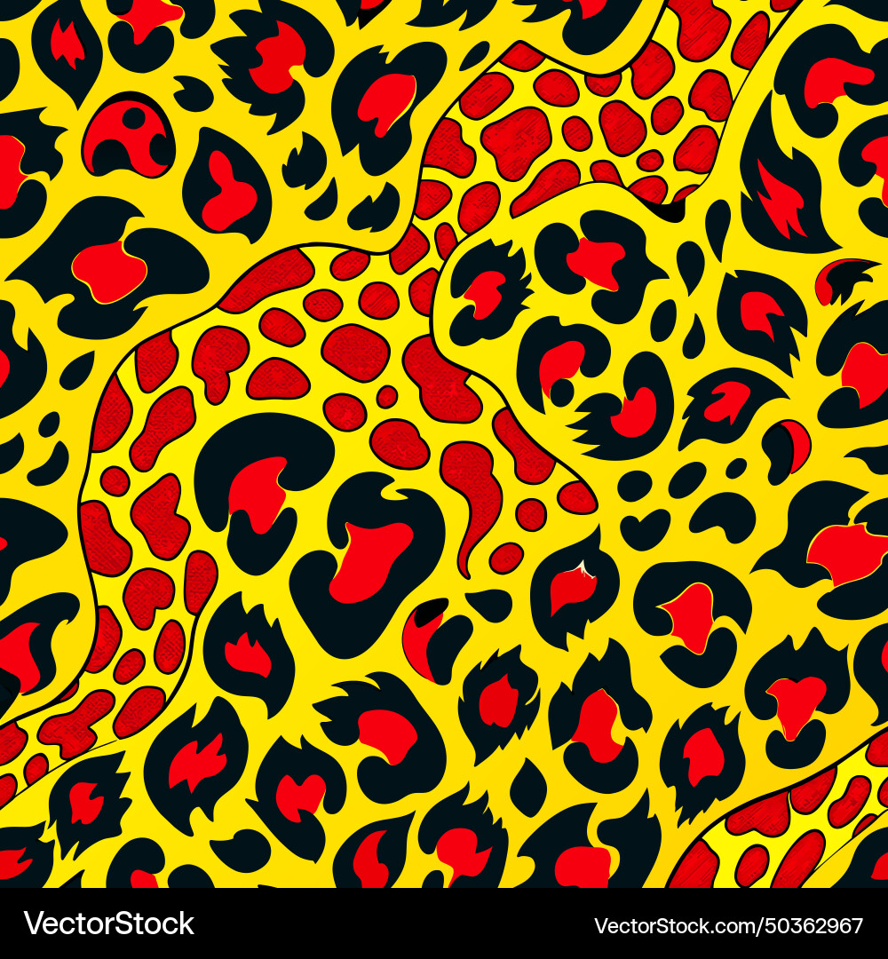 Leopard pattern design for fabric print paper vector image