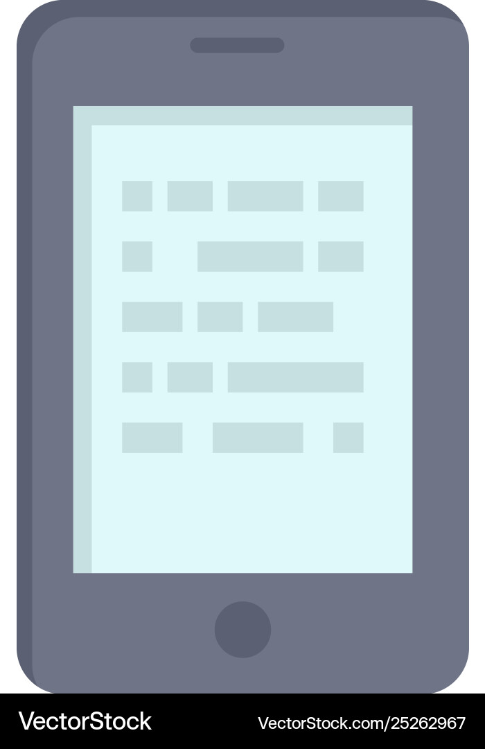 Mobile read data secure e learning flat color Mobile read data secure e learning flat color Vector Image