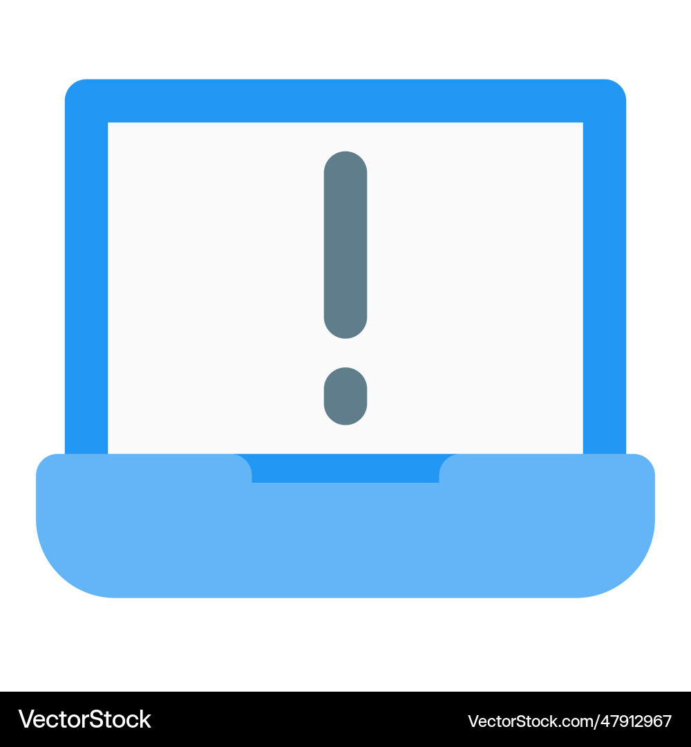Notebook with alert warning sign vector image