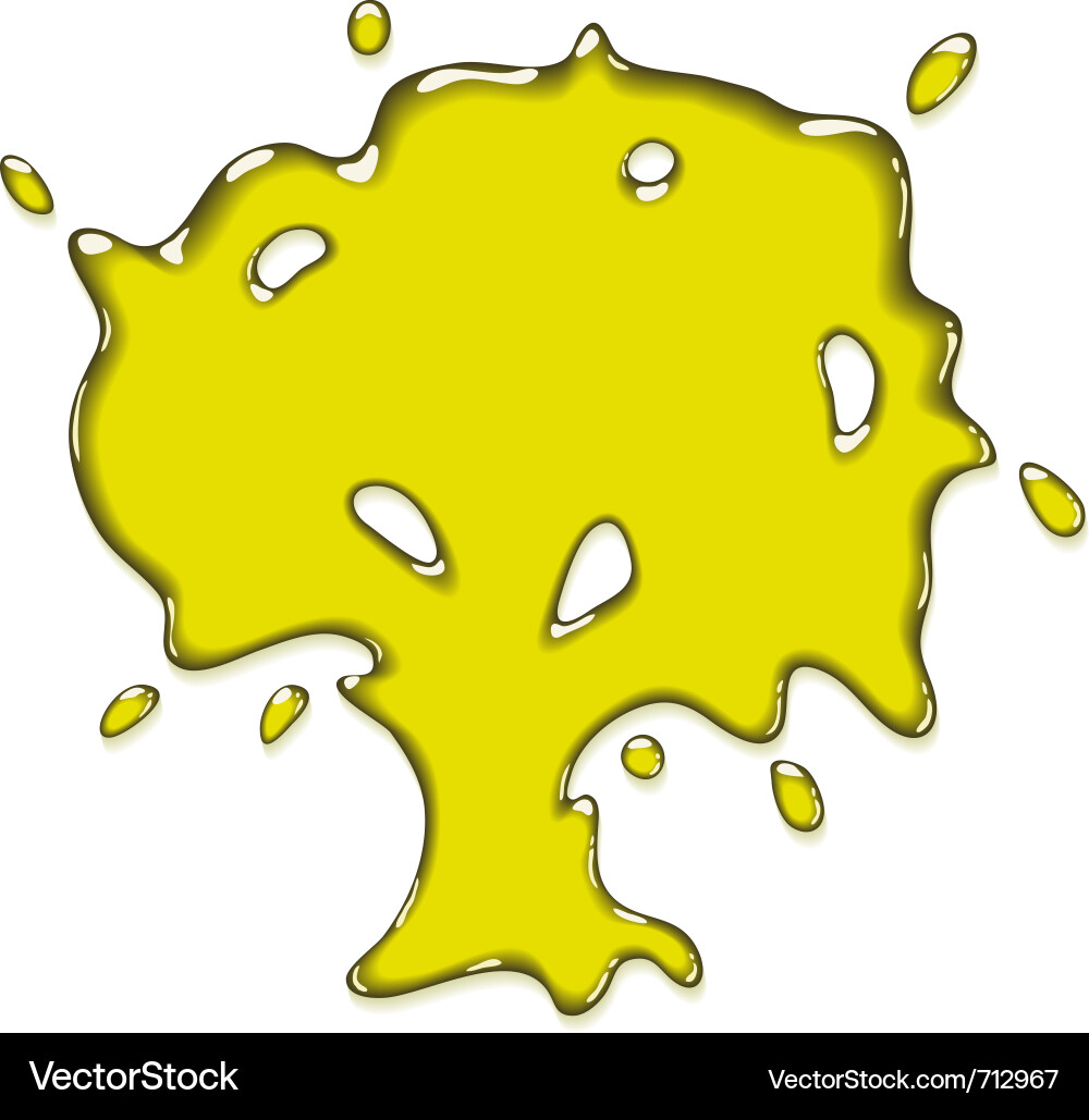 Olive Tree Splash Vector Image