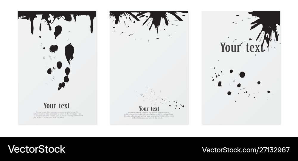 Page with shadow and ink blots design element Page with shadow and ink blots design element vector image