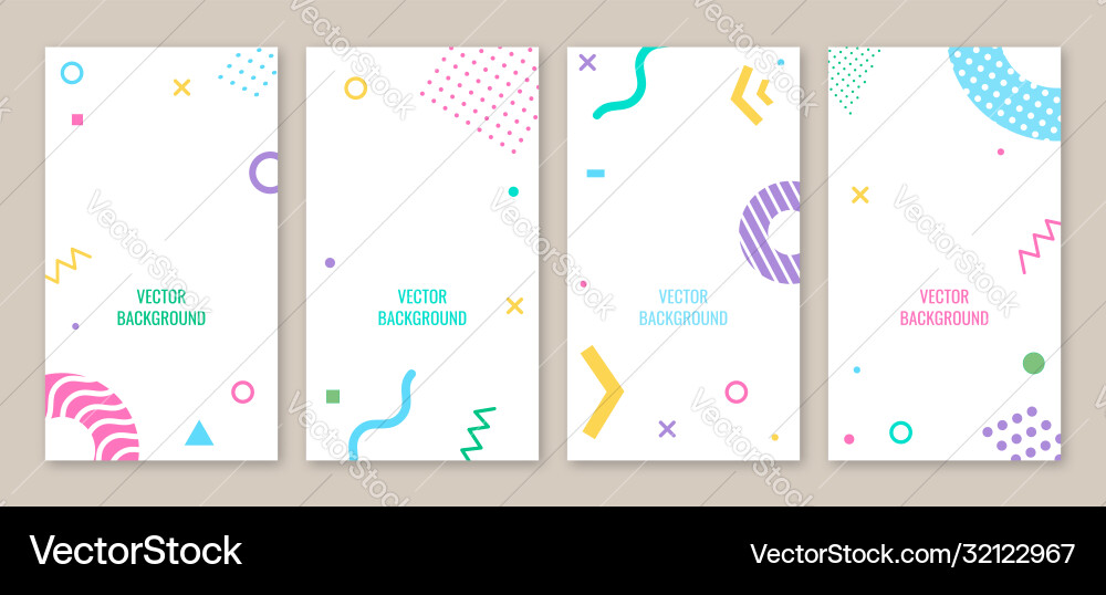Set abstract backgrounds with different Set abstract backgrounds with different vector image