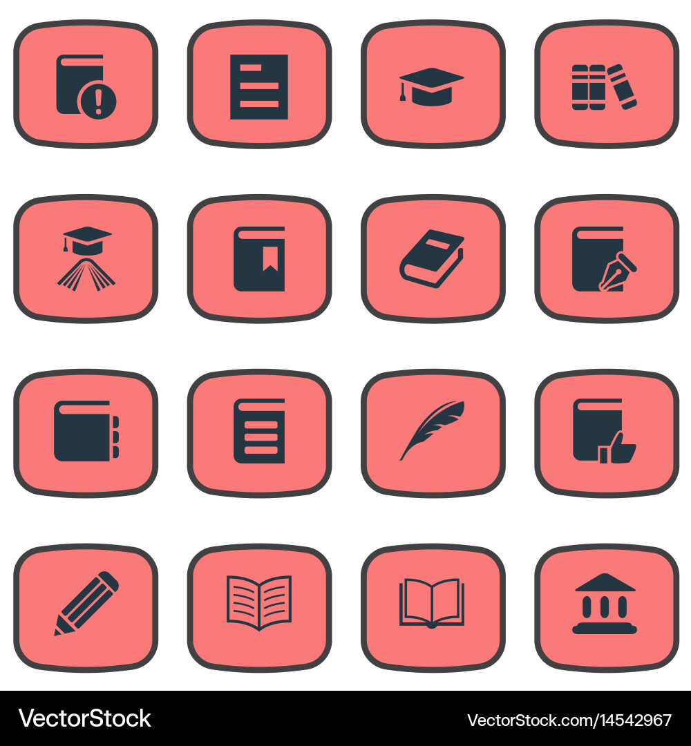 Set of simple reading icons Vector Image