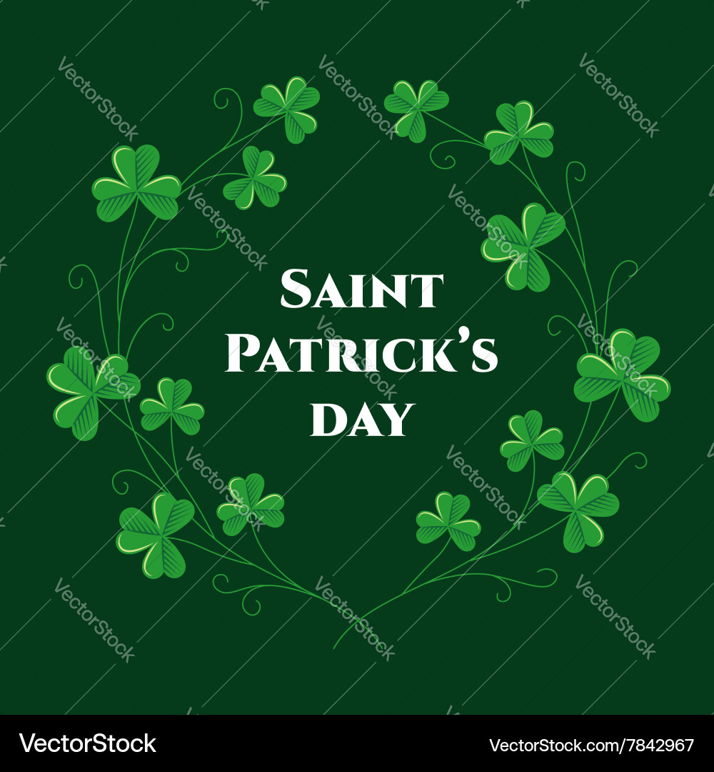 St patrick wreath Royalty Free Vector Image - VectorStock